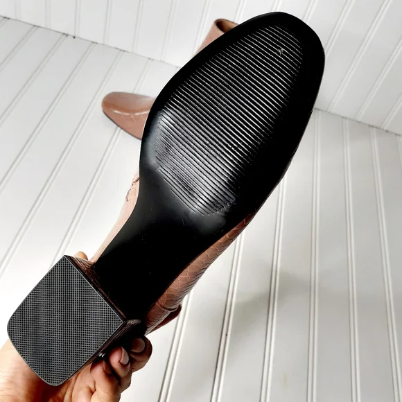 NEW Steve Madden Darma Tan Block Heel Boot C255 - Picture 11 of 13